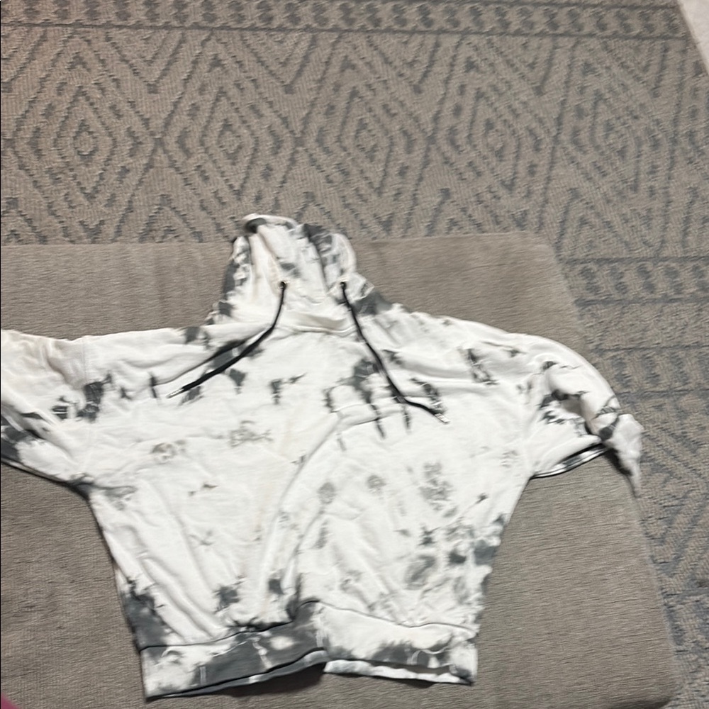 Flirtitude Black and White Tie-Dye Hoodie